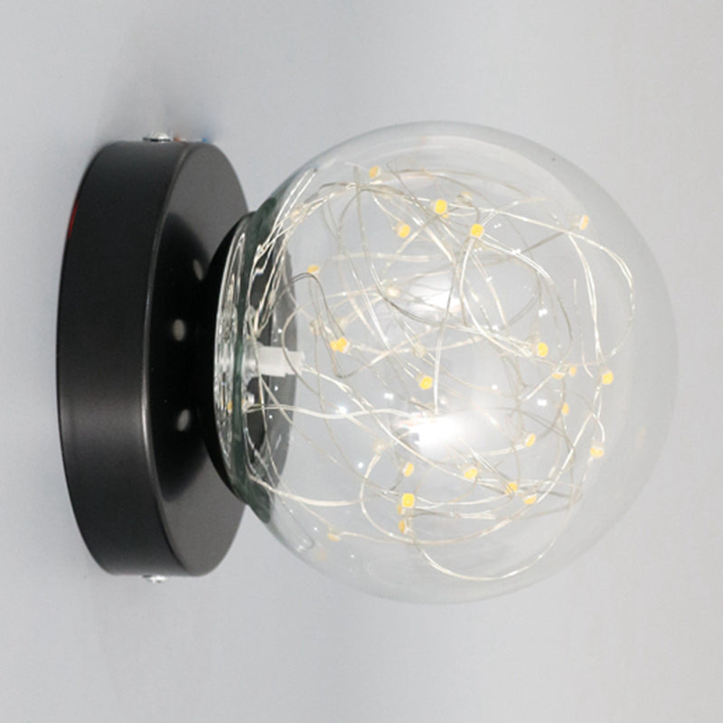 Plafonnier en forme de boule, style moderne et simple, en verre, 1 lumière, montage encastré, pour allée de balcon