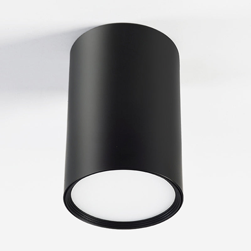 Cylindrical Shape LED Ceiling Lamp Modern Simple Style Aluminium 1 Light Flush Mount for Aisle