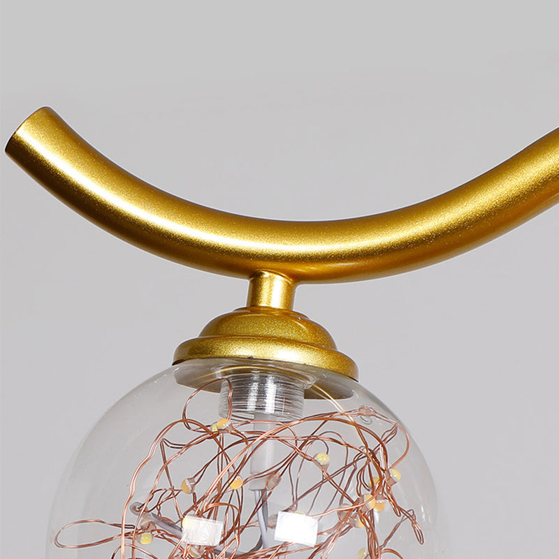 Kugelförmige Forminselanhänger zeitgenössisches Glas 5 leichte hängende Lichter