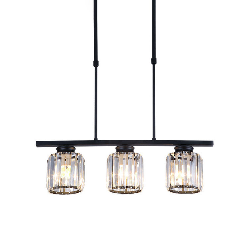 Luminaires de l'île contemporaine Crystal Cylinder Island Lights