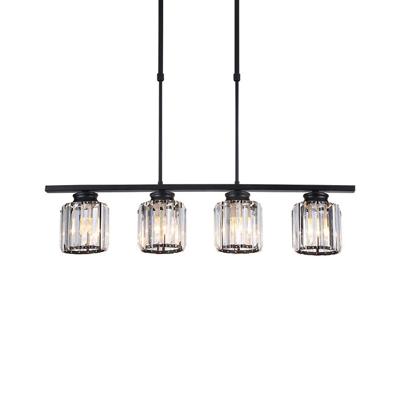 Luminaires de l'île contemporaine Crystal Cylinder Island Lights