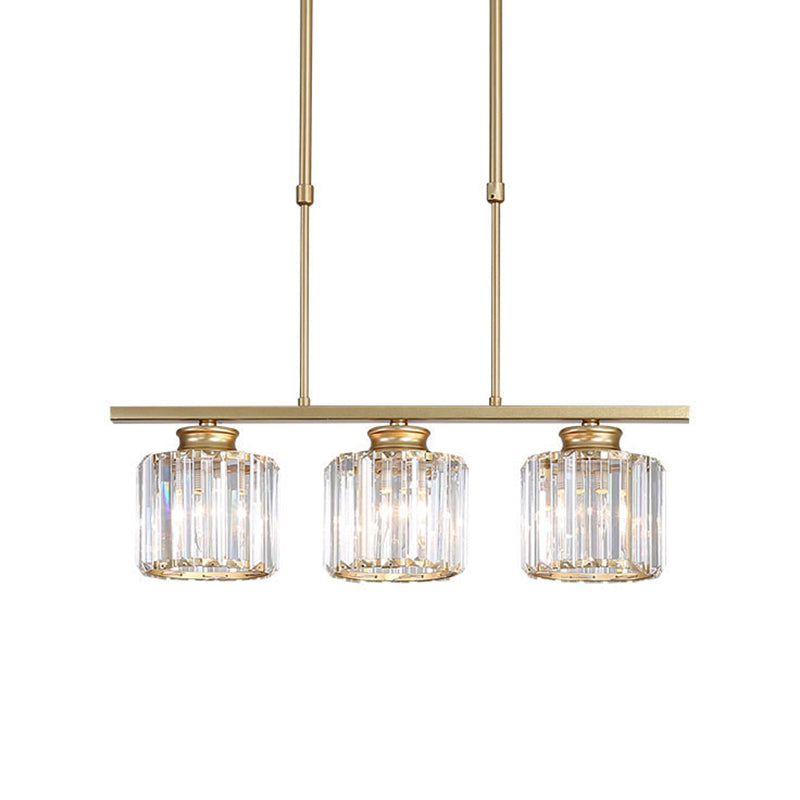 Luminaires de l'île contemporaine Crystal Cylinder Island Lights