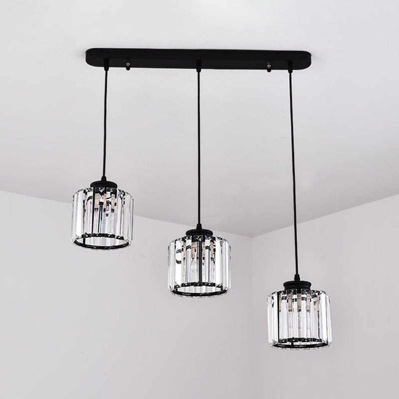 Luminaires de l'île contemporaine Crystal Cylinder Island Lights