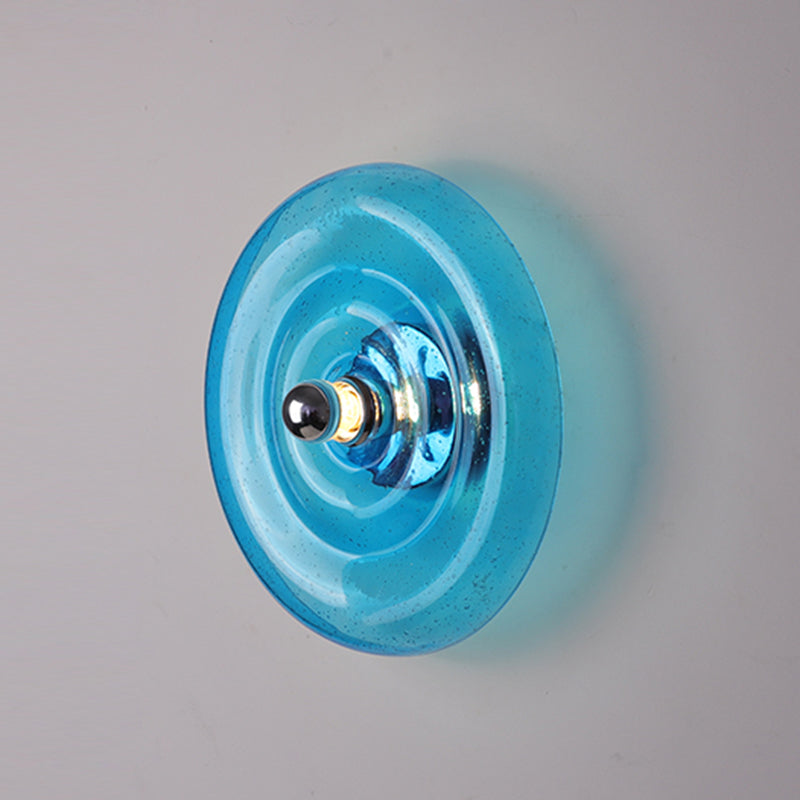 Luminaires de type appicing rond en verre de style moderne 1 lampe de montage mural lumineux