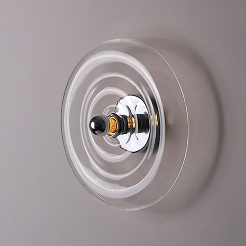 Luminaires de type appicing rond en verre de style moderne 1 lampe de montage mural lumineux