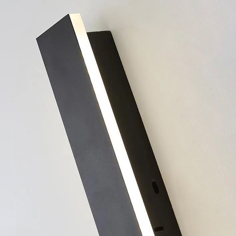 Éclairage mural en métal linéaire Style moderne 1 Éclairage mural d'éclairage en noir