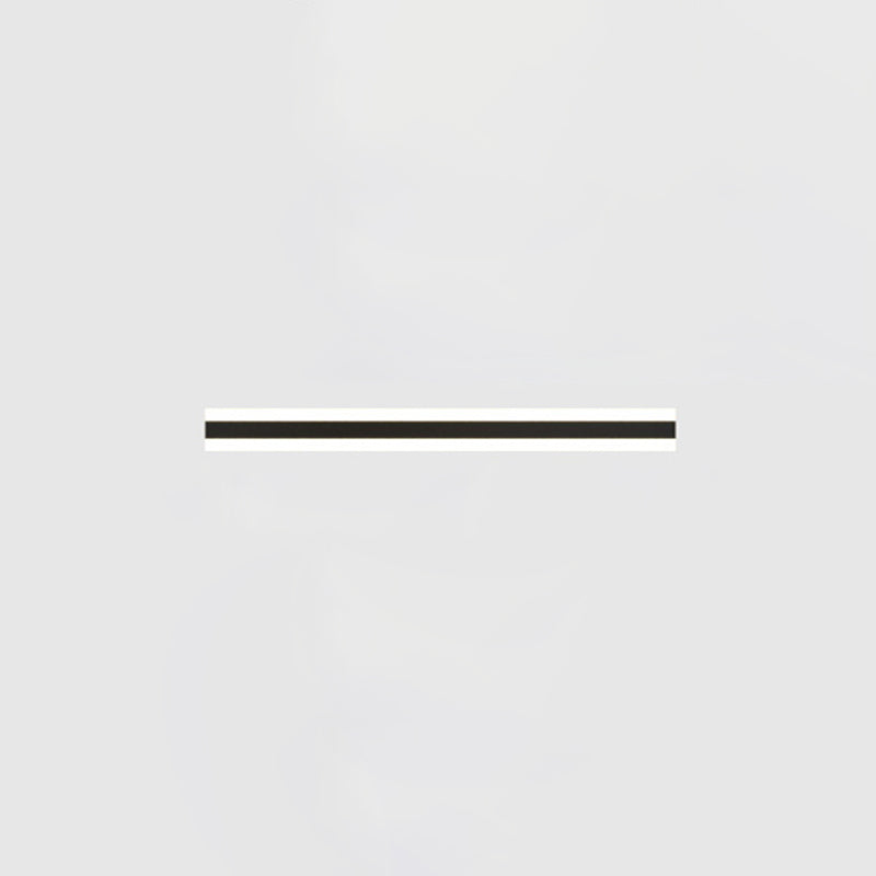 Lineare Form Metallwandbeleuchtung moderner Stil Einmals Wandhalterung in Schwarz