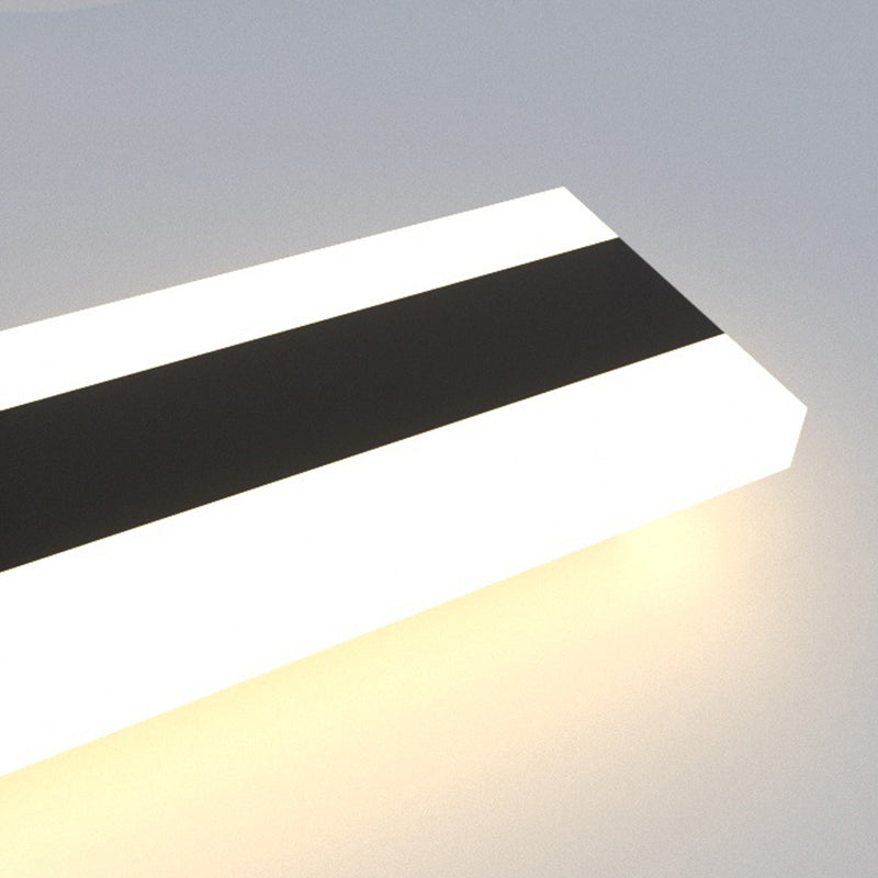 Lineare Form Metallwandbeleuchtung moderner Stil Einmals Wandhalterung in Schwarz