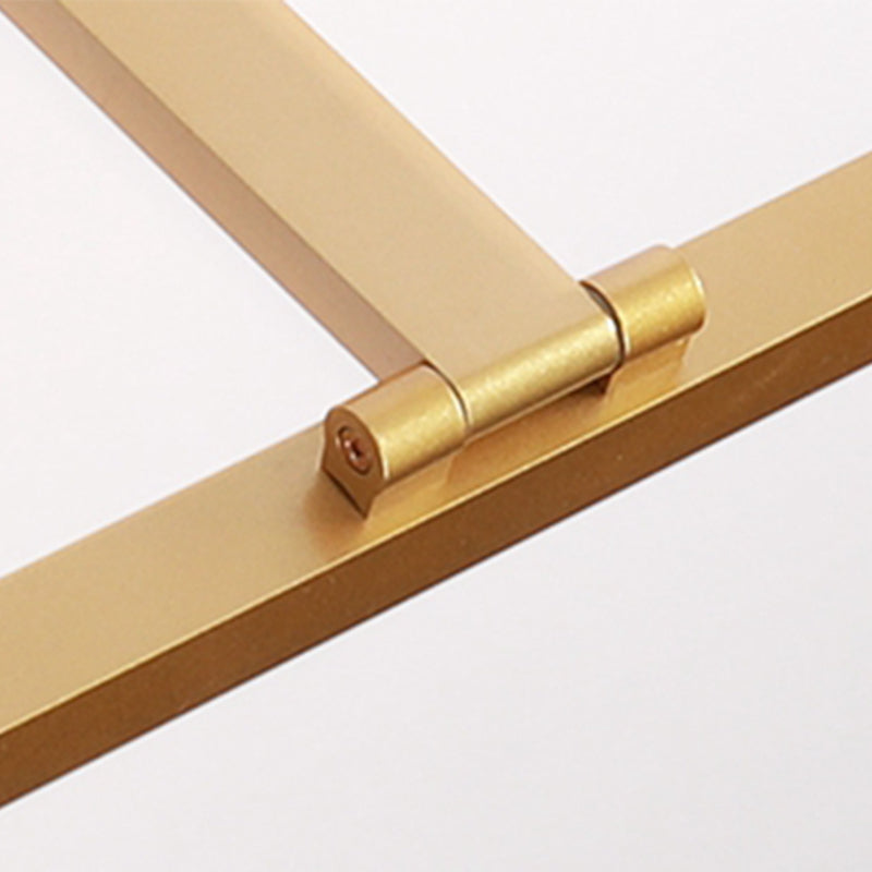 Moderne stijl lineaire schaduw muur sconce metaal 1 licht spiegel muur gemonteerde verlichting in goud