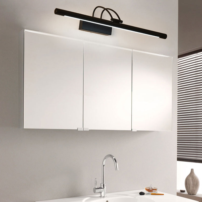 Linear Shape Metal Wall Sconce Modern Single Light Mirror Wall Mounted Lighting