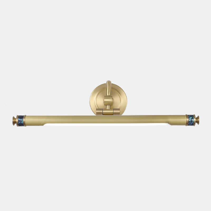 Linear Shape Metal Wall Sconce Modern Style 1-Light Mirror Wall Mount Light Fixture