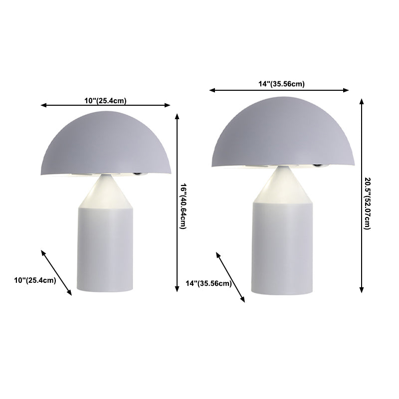 Metal Dome Night Table Lamps Modern Style 1 Light Table Light
