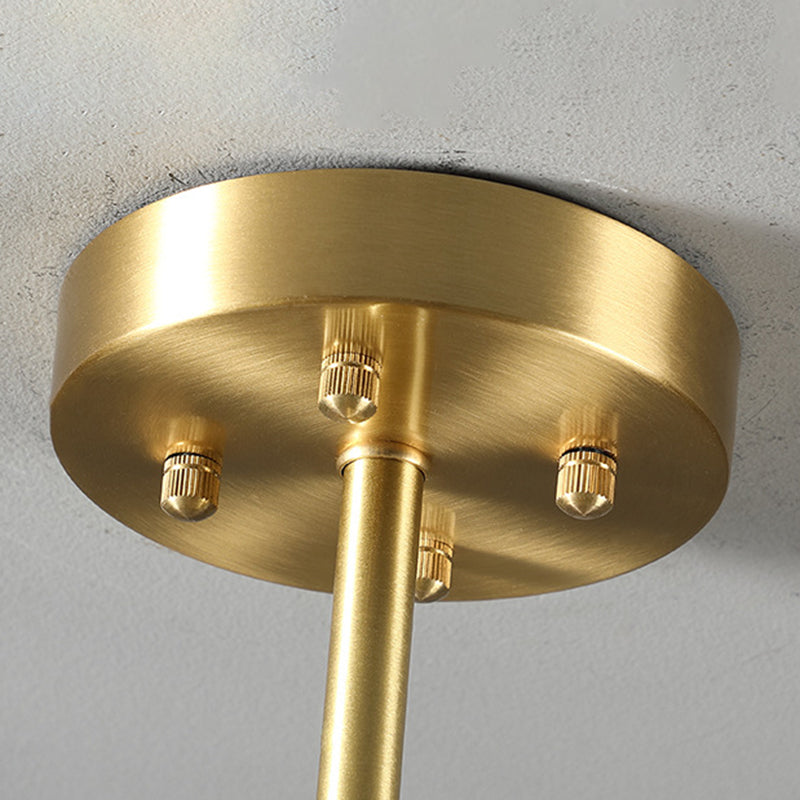 Glass Gold Chandelier in Modern Artistic Style Copper Globe Pendant Light for Interior Spaces