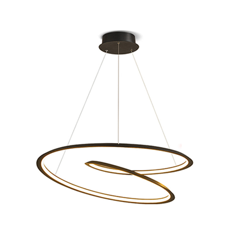 Silicone LED Pendant Light in Modern Artistic Style Aluminium Linear Chandelier for Interior Spaces