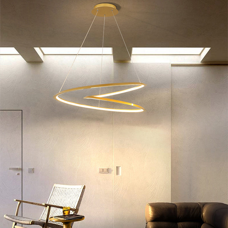 Silicone LED Pendant Light in Modern Artistic Style Aluminium Linear Chandelier for Interior Spaces