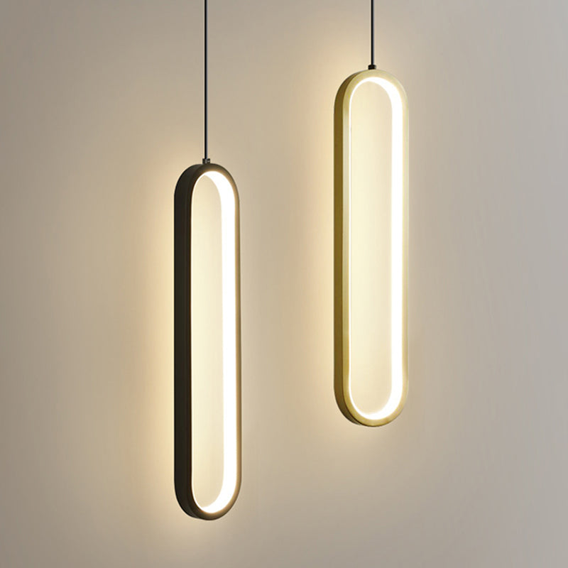 Metal Minimalist Hanging Lights Modern Style Linear suspension Mont Fixture pour salle à manger