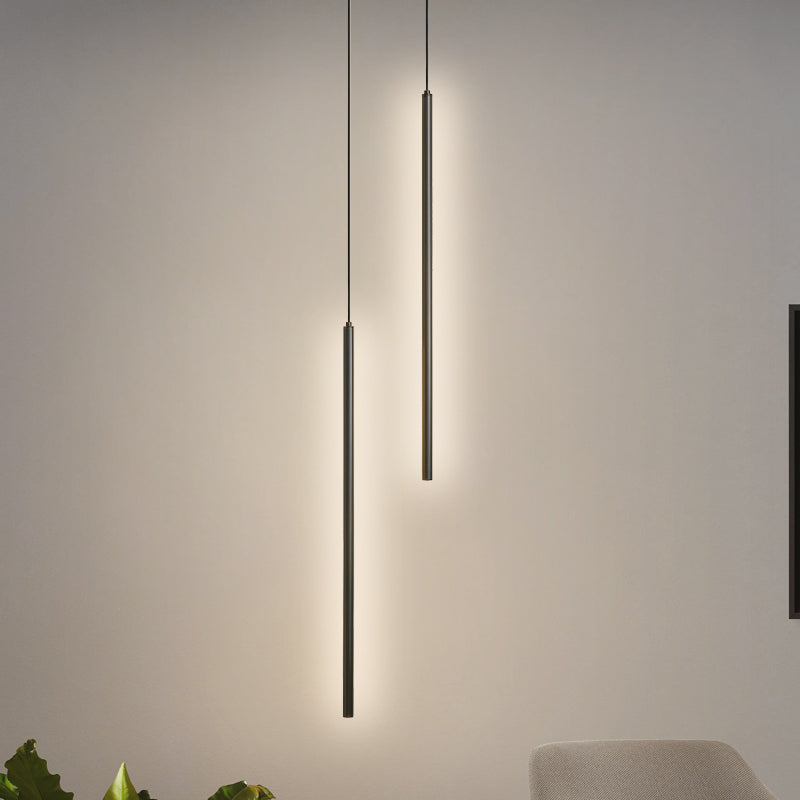 Lumières suspendues linéaires Symiss à montage suspendu en métal moderne pour chambre à coucher