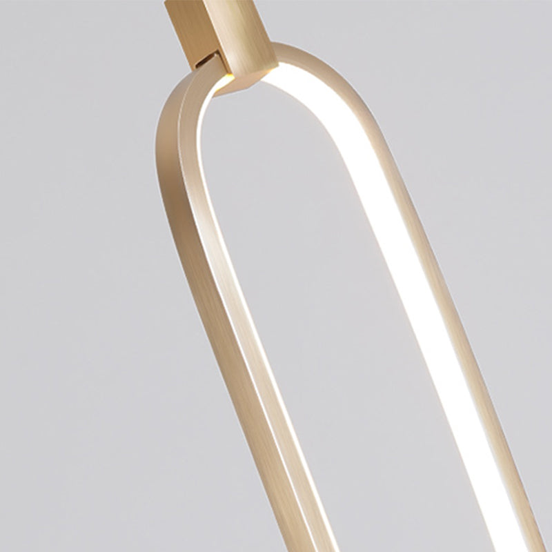 Lumières suspendues linéaires Symiss à montage suspendu en métal moderne pour le chevet