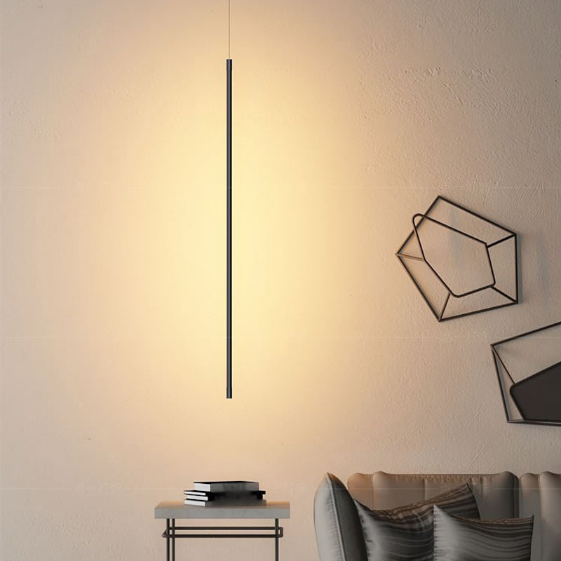 Metal Linear Hanging Lights Modern Style 1-Light Hanging Mount Fixture pour salle à manger