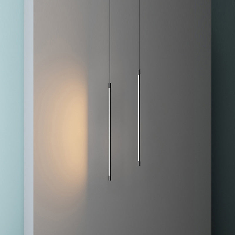 Metal Linear Hanging Lights Modern Style 1-Light Hanging Mount Fixture pour salle à manger