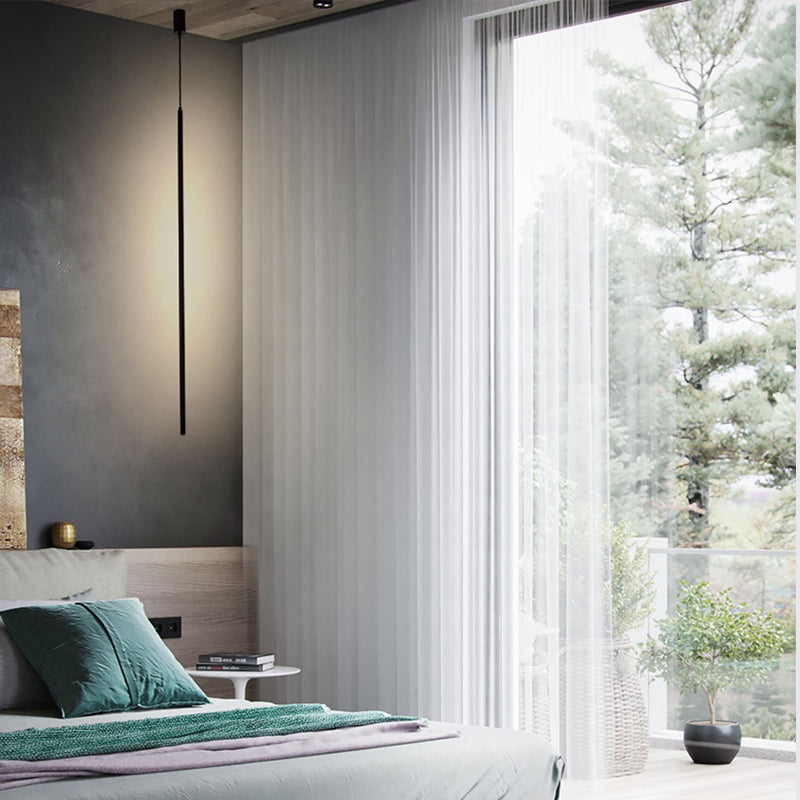 Metal Linear Hanging Lights Modern Style 1-Light Hanging Mount Fixture pour salle à manger