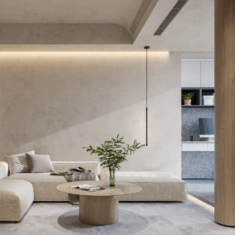 Metal Linear Hanging Lights Modern Style 1-Light Hanging Mount Fixture pour salle à manger