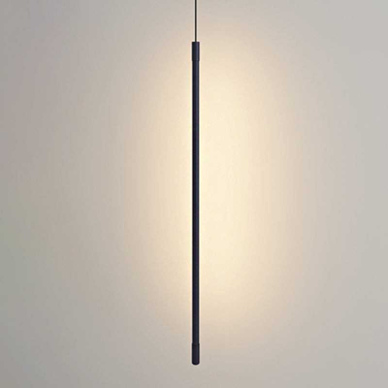 Metal Linear Hanging Lights Modern Style 1-Light Hanging Mount Fixture pour salle à manger
