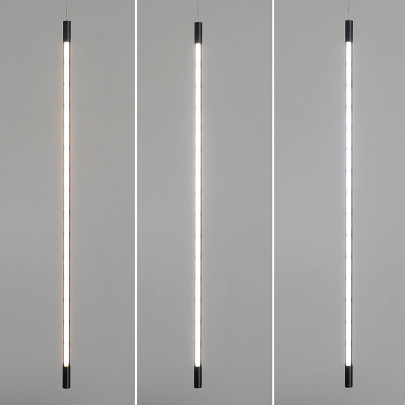 Metal Linear Hanging Lights Modern Style 1-Light Hanging Mount Fixture pour salle à manger