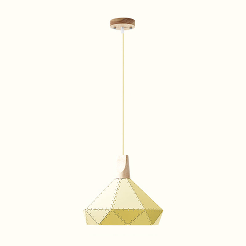 Metal Dome Hanging Lights Modern Macaron Style 1 Light Pendant Light pour salle à manger