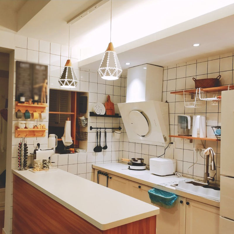 Metal Dome Hanging Lights Modern Macaron Style 1 Light Pendant Light pour salle à manger