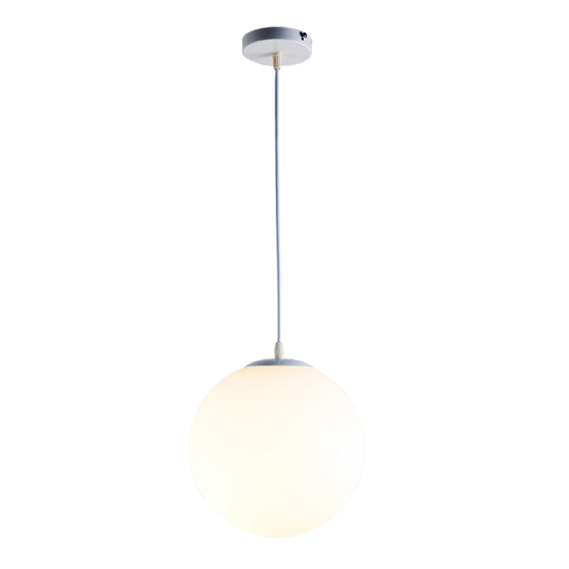 Lampe à suspension en verre blanc escaliers globaux pendentif pendentif avec 1 lumière
