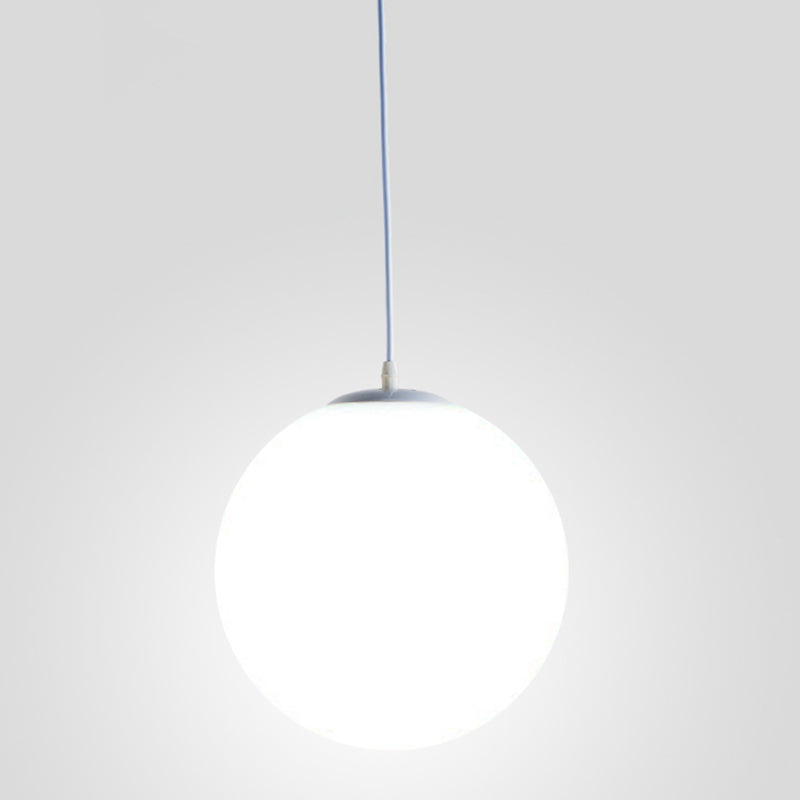 Lampe à suspension en verre blanc escaliers globaux pendentif pendentif avec 1 lumière