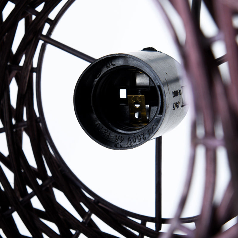 Bird's Nest Hanging Light Kit 1-Licht Bambus Asien Anhänger Licht für Esszimmer