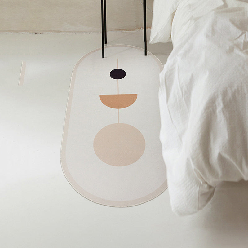 Alfombra de poliéster moderno moderno alfombra de círculo de poliéster alfombra de respaldo sin deslizamiento para decoración del hogar