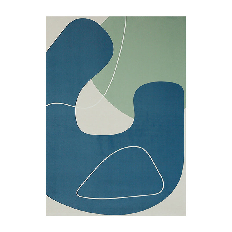 Tapis moderne vert en Polyester, pièce de couleur, pour la décoration de la maison