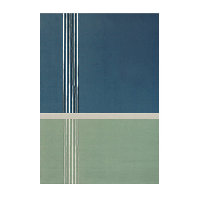 Green Modern Carpet Polyester Color Piece Area Carpet for Home Decor