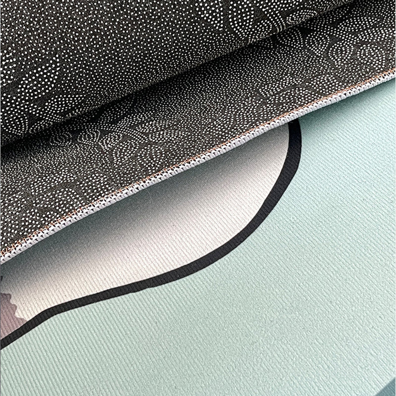 Dunkelgrüner moderner Teppich Polyester Streifen Teppich Färbungsfester Teppich für Wohnkultur