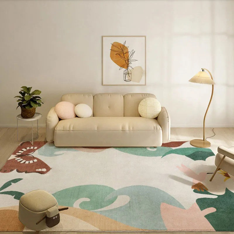 Pink Simple Teppich Polyester Farbstück Fläche Teppich Teppich für Wohnkultur