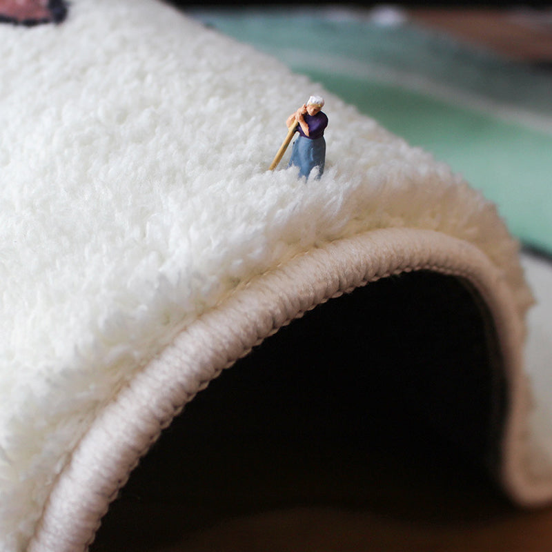 Beige Casual Carpet Polyester Constract Color Carpet Washable Carpet for Drawing Room