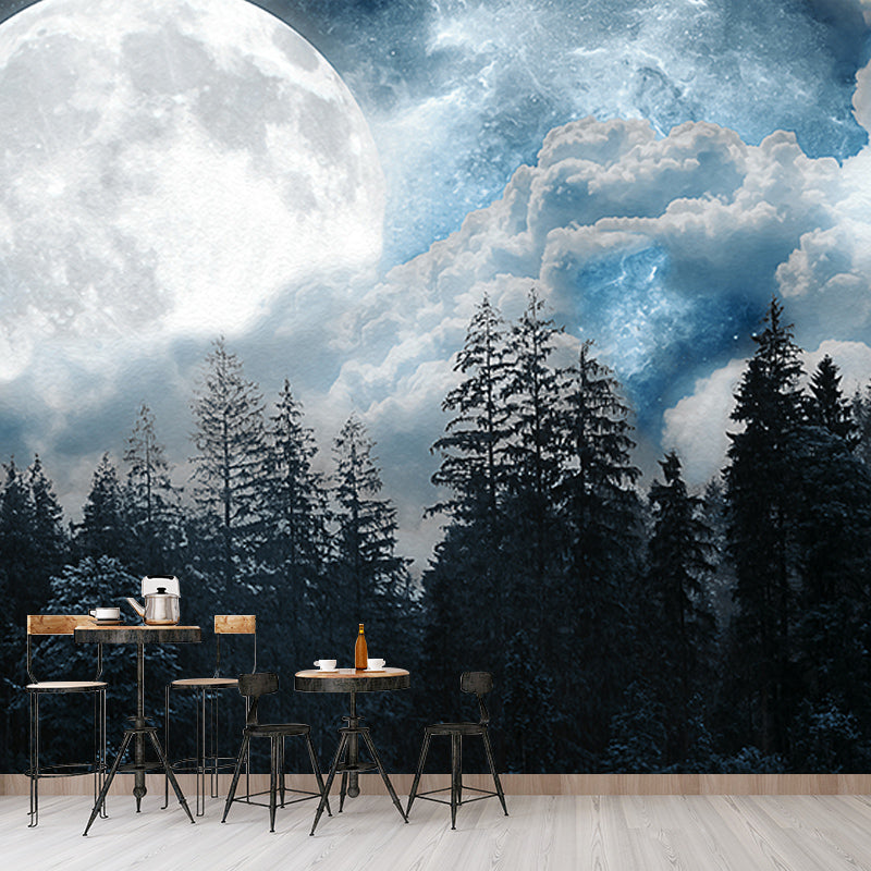 Modern Style Wall Mural Wallpaper Forest Sitting Room Wall Mural