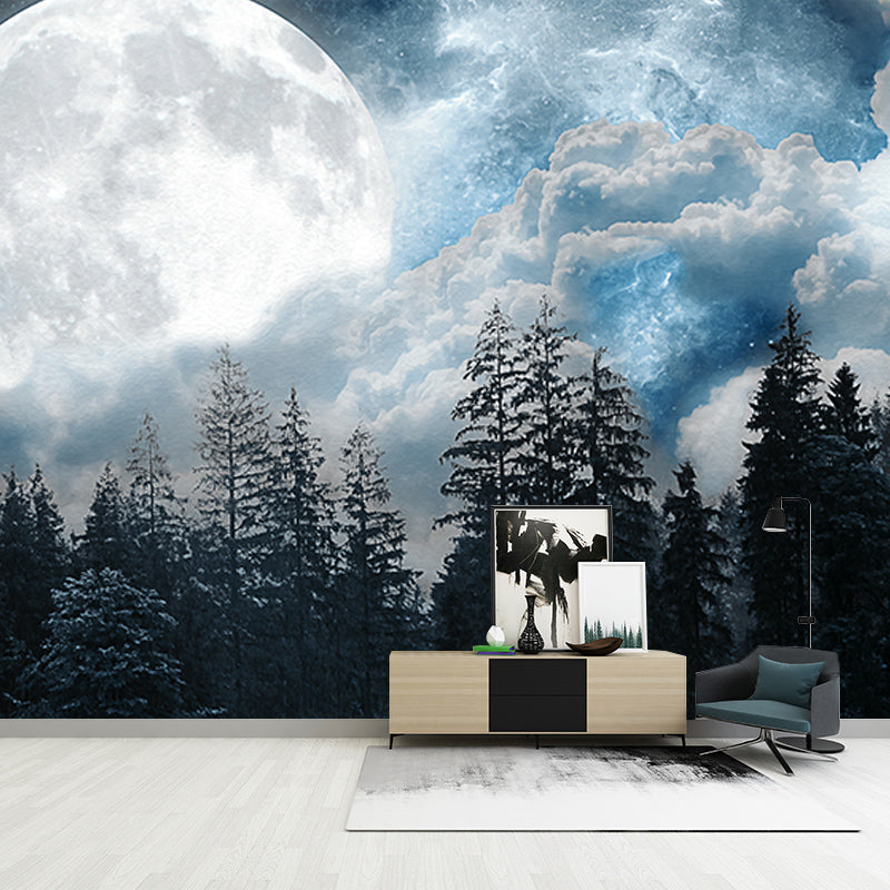 Modern Style Wall Mural Wallpaper Forest Sitting Room Wall Mural