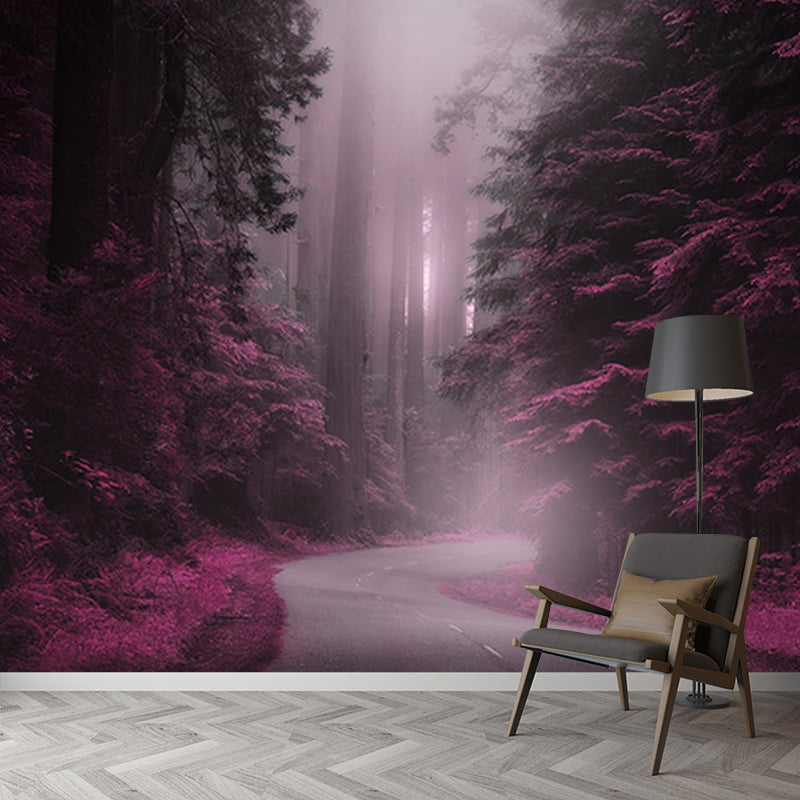 Environment Friendly Resistant Mural Wallpaper Forest Sleeping Room Wall Mural