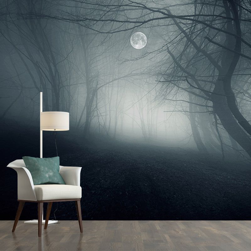 Environment Friendly Resistant Mural Wallpaper Forest Sleeping Room Wall Mural