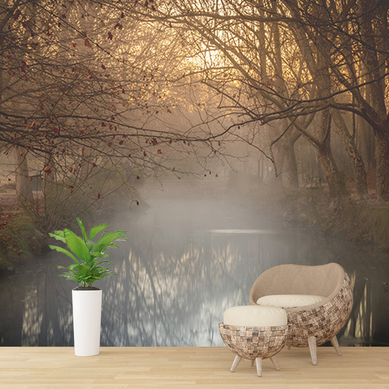 Environmental Wall Mural Wallpaper Forest Living Room Wall Mural