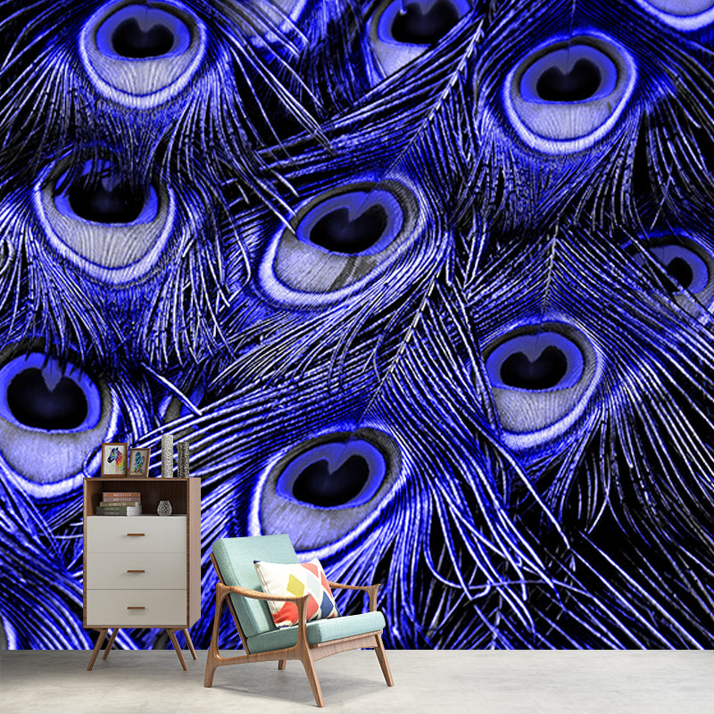 Decorative Wall Mural Wallpaper Peacock Feather Sitting Room Wall Mural