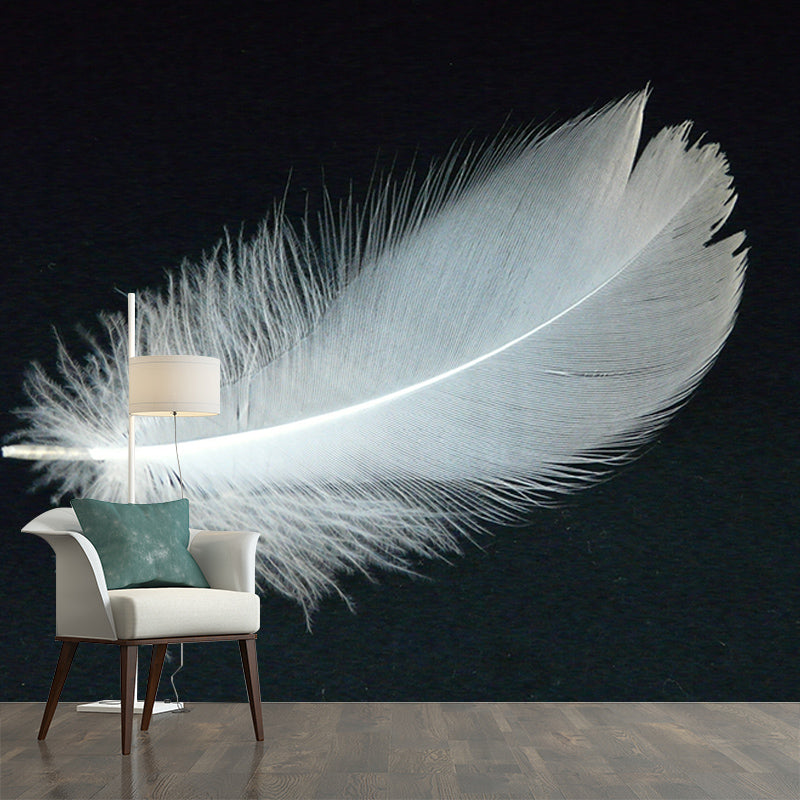 Photography Wall Mural Wallpaper Feather Sitting Room Wall Mural