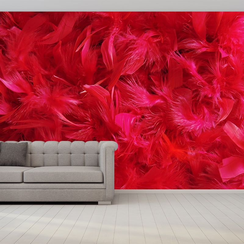 Feather Mildew Resistant Wallpaper Environmental Sleeping Room Wall Mural