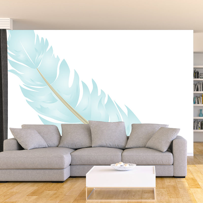 Environmental Illustration Mural Wallpaper Feather Indoor Wall Mural