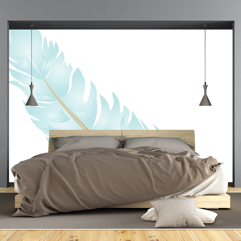 Environmental Illustration Mural Wallpaper Feather Indoor Wall Mural