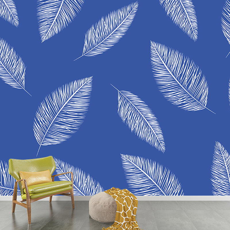 Illustration Stain Resistant Mural Wallpaper Feather Living Room Wall Mural